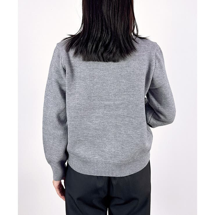 【2025AW新作】襟レースニットカーディガン | CLOTHY | 詳細画像4 