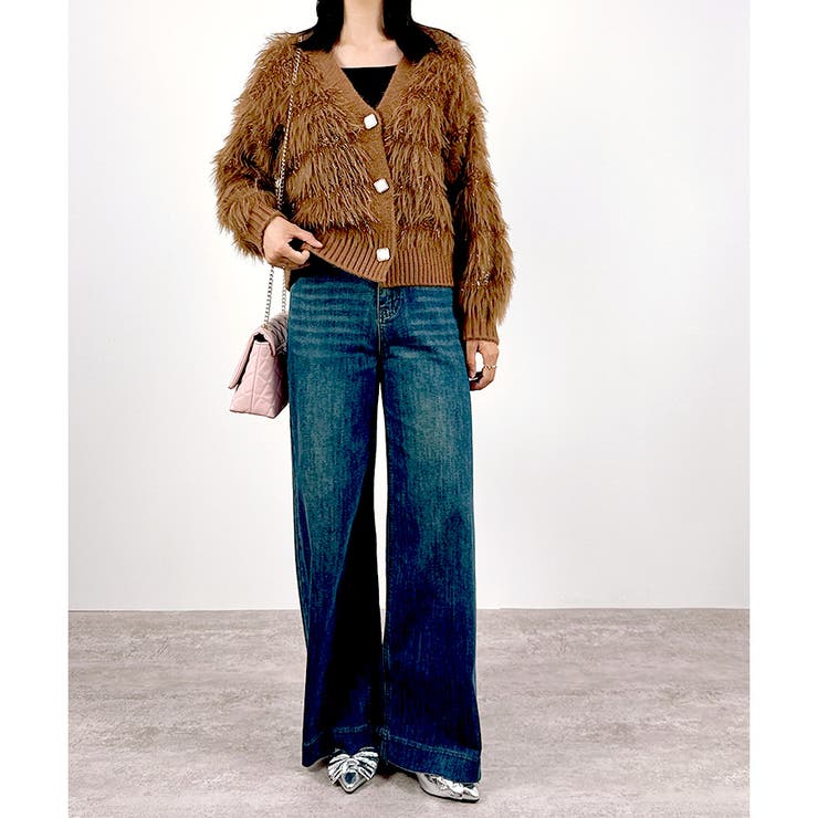 【2025AW新作】フリンジシャギーニットカーディガン | CLOTHY | 詳細画像16 