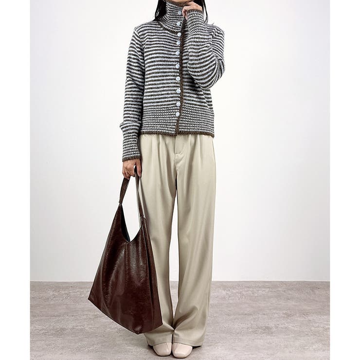 【2025AW新作】ボーダー襟付きカーディガン | CLOTHY | 詳細画像9 