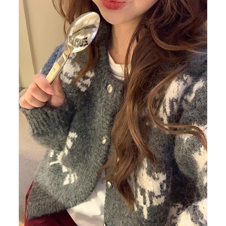 【2025AW新作】レトロノルディック柄カーディガン | CLOTHY | 詳細画像2 