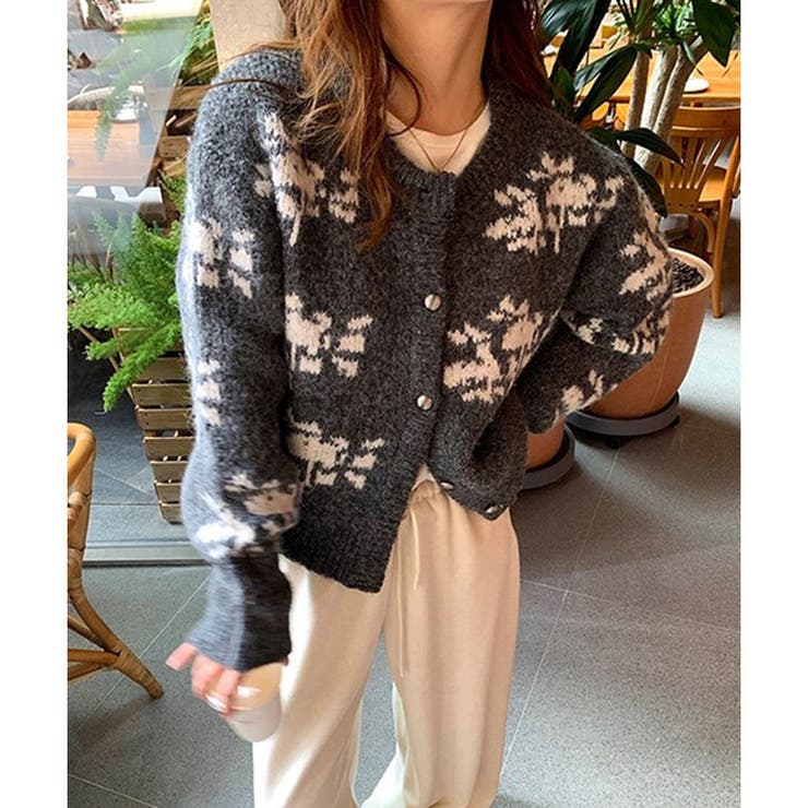 【2025AW新作】レトロノルディック柄カーディガン | CLOTHY | 詳細画像3 