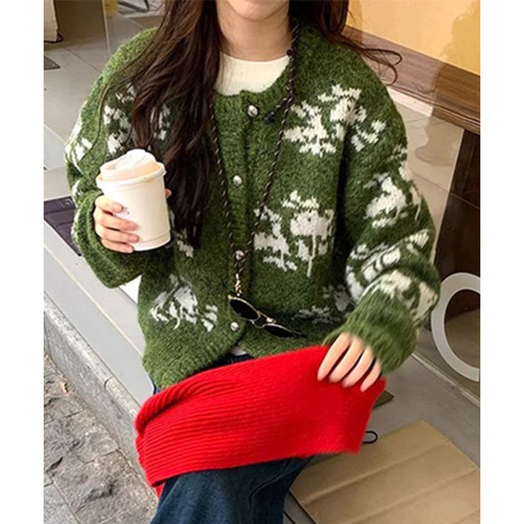 【2025AW新作】レトロノルディック柄カーディガン | CLOTHY | 詳細画像4 