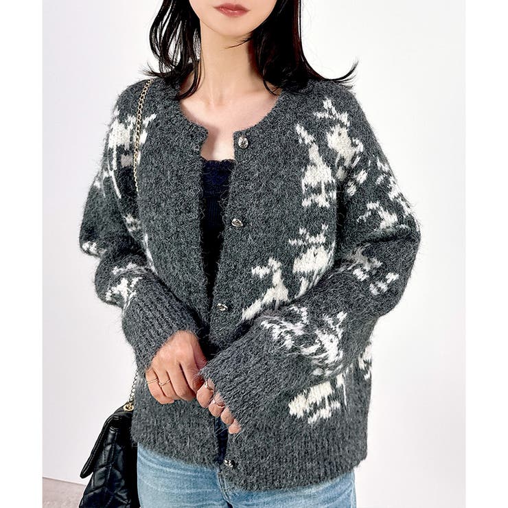 【2025AW新作】レトロノルディック柄カーディガン | CLOTHY | 詳細画像9 