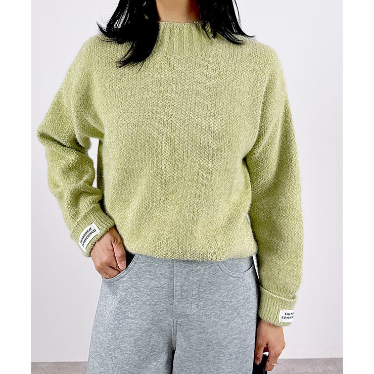 【2025AW新作】カフスラベルハイネックニットトップス | CLOTHY | 詳細画像3 