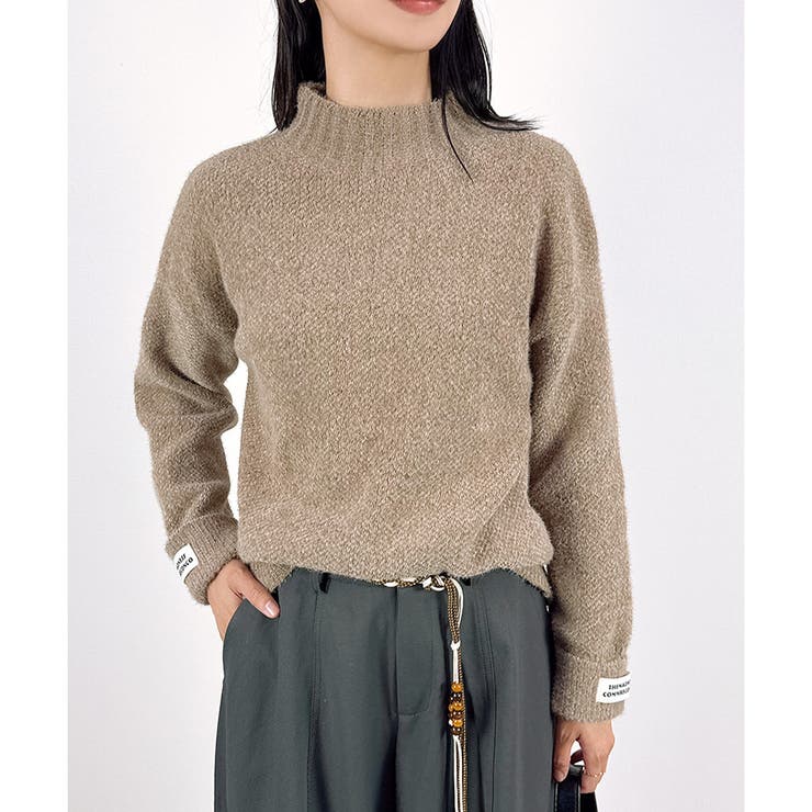 【2025AW新作】カフスラベルハイネックニットトップス | CLOTHY | 詳細画像7 