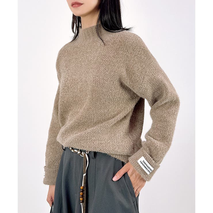 【2025AW新作】カフスラベルハイネックニットトップス | CLOTHY | 詳細画像8 