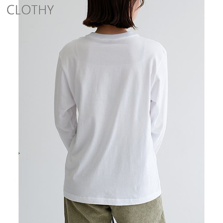 コットン100％】男女兼用長袖無地Tシャツ ロンT 白T[品番