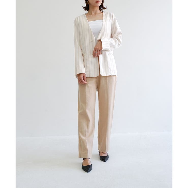 □残りわずか□リネン混タックワイドパンツ(セットアップ可能アイテム)  [品番：LOSW0008741]｜CLOTHY（クロシィ）のレディースファッション通販｜SHOPLIST（ショップリスト）
