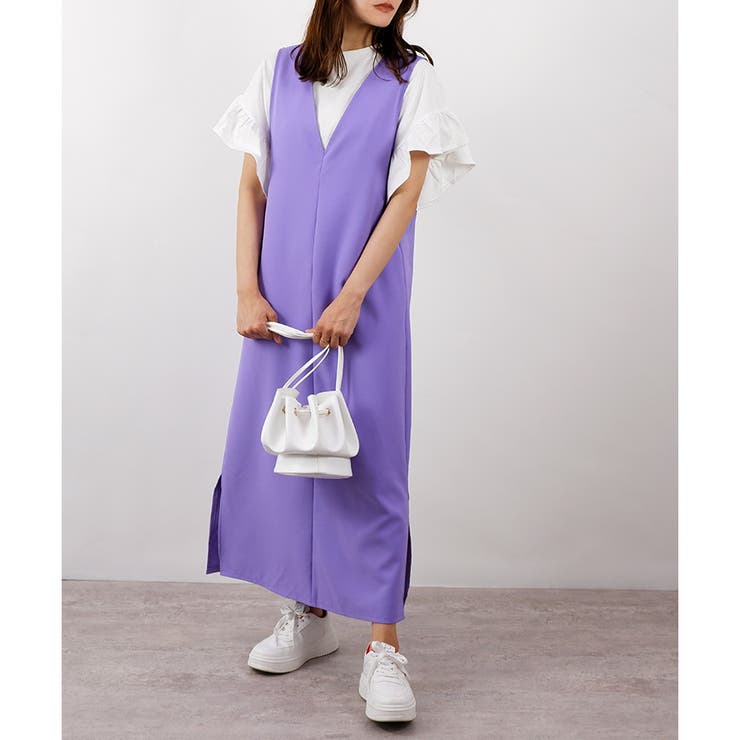 【アウトレット】Vネックワンピース ジャンスカ | CLOTHY | 詳細画像31 