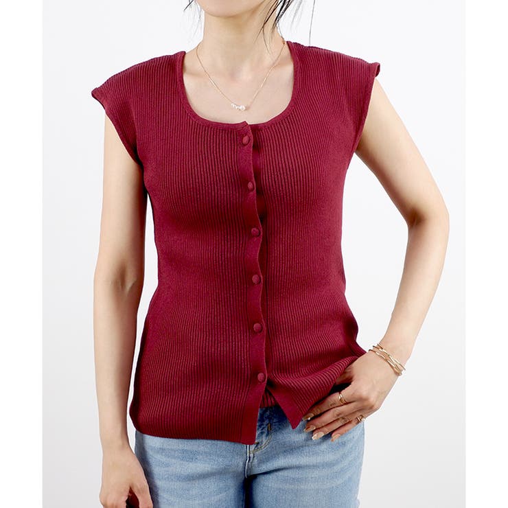 パープル | 【アウトレット】２点セットニットアンサンブル | CLOTHY