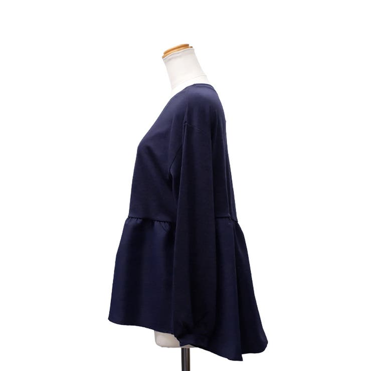 【アウトレット】異素材ドッキングペプラムチュニック | CLOTHY | 詳細画像7 