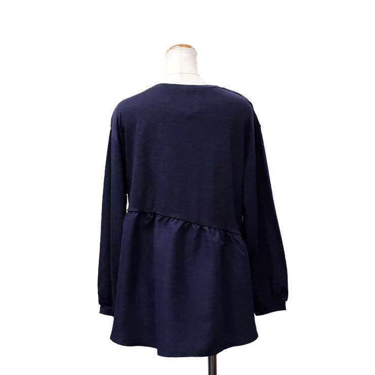 【アウトレット】異素材ドッキングペプラムチュニック | CLOTHY | 詳細画像8 