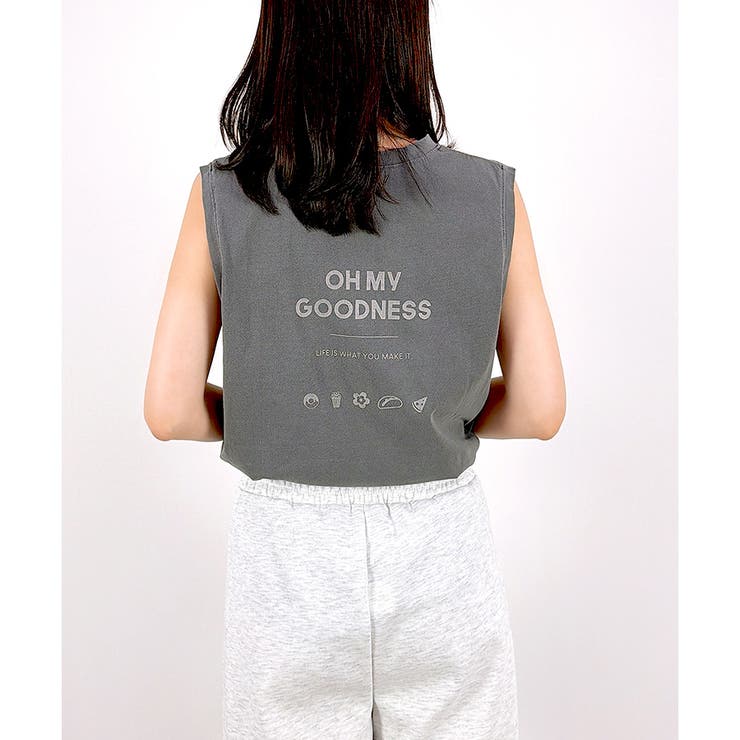 【2026SS新作】バックプリントノースリトップス | CLOTHY | 詳細画像10 