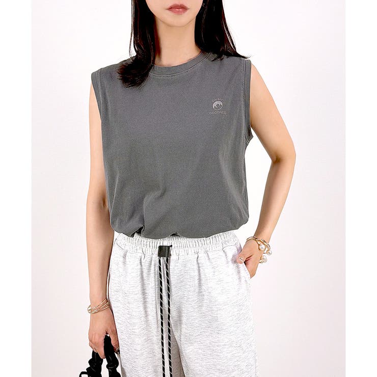 【2026SS新作】バックプリントノースリトップス | CLOTHY | 詳細画像8 