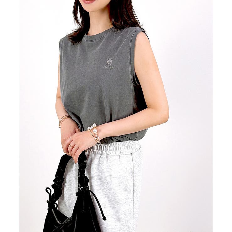 【2026SS新作】バックプリントノースリトップス | CLOTHY | 詳細画像9 