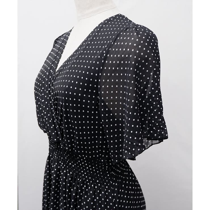 【2026SS新作】ドットカシュクールフレアスリーブワンピ | CLOTHY | 詳細画像17 
