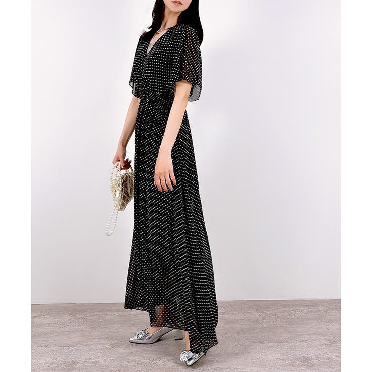 【2026SS新作】ドットカシュクールフレアスリーブワンピ | CLOTHY | 詳細画像8 