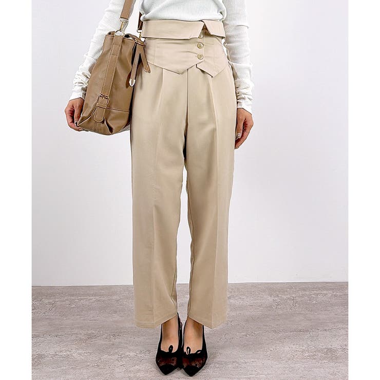 【2026SS新作】2WAYビスチェベルト付きワイドパンツ | CLOTHY | 詳細画像3 