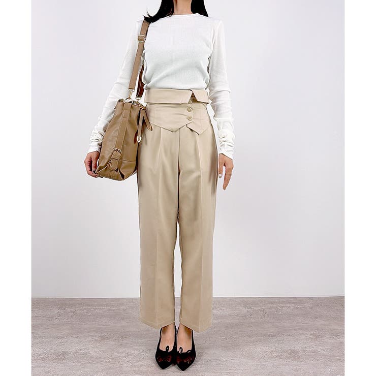 【2026SS新作】2WAYビスチェベルト付きワイドパンツ | CLOTHY | 詳細画像7 