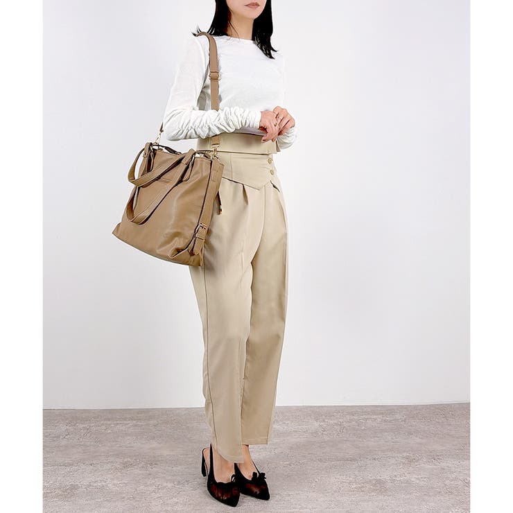 【2026SS新作】2WAYビスチェベルト付きワイドパンツ | CLOTHY | 詳細画像8 