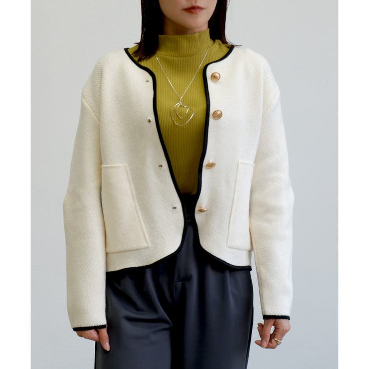 □残りわずか□圧縮ニットノーカラージャケット [品番：LOSW0008834]｜CLOTHY（クロシィ）のレディースファッション通販｜SHOPLIST（ショップリスト）