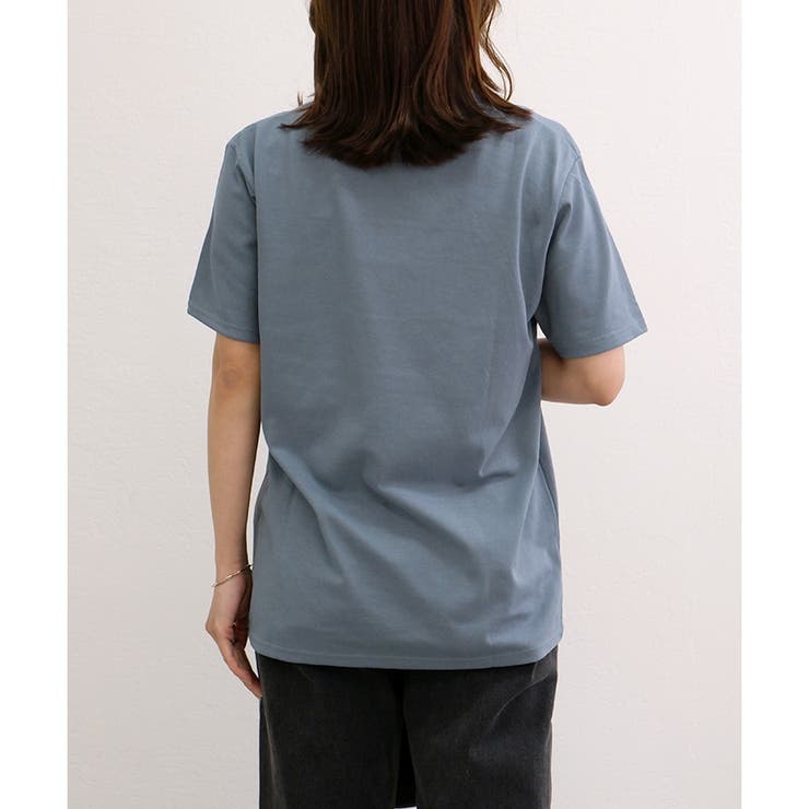 【Paragraph】関税込★ダメージイリップスロゴTシャツ★男女兼用 プリントロゴTシャツ（Messege）