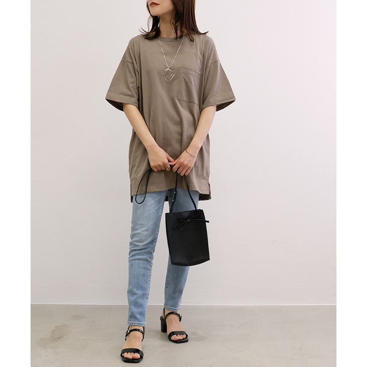 TC天竺】男女兼用ポケ付ビッグTシャツ オーバーサイズ 半袖 ユニ