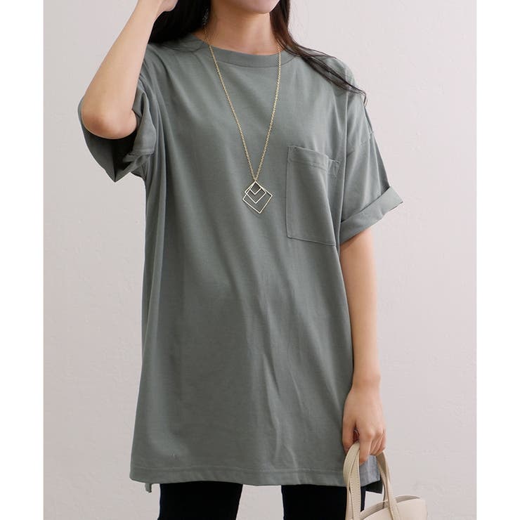 【TC天竺】男女兼用ポケ付ビッグTシャツ オーバーサイズ 半袖 ユニセックス | CLOTHY | 詳細画像39 