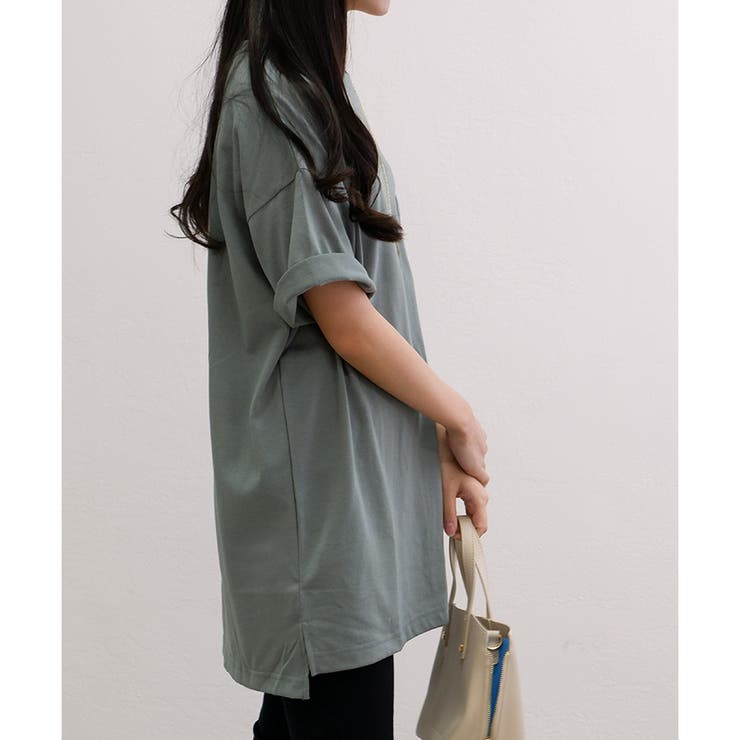 【TC天竺】男女兼用ポケ付ビッグTシャツ オーバーサイズ 半袖 ユニセックス | CLOTHY | 詳細画像40 