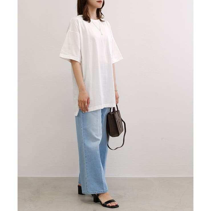【送料無料】 TC天竺】男女兼用ポケ付ビッグTシャツ オーバーサイズ 半袖 ユニ トップス