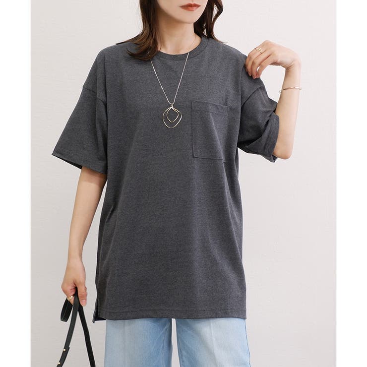 【TC天竺】男女兼用ポケ付ビッグTシャツ オーバーサイズ 半袖 ユニセックス | CLOTHY | 詳細画像48 