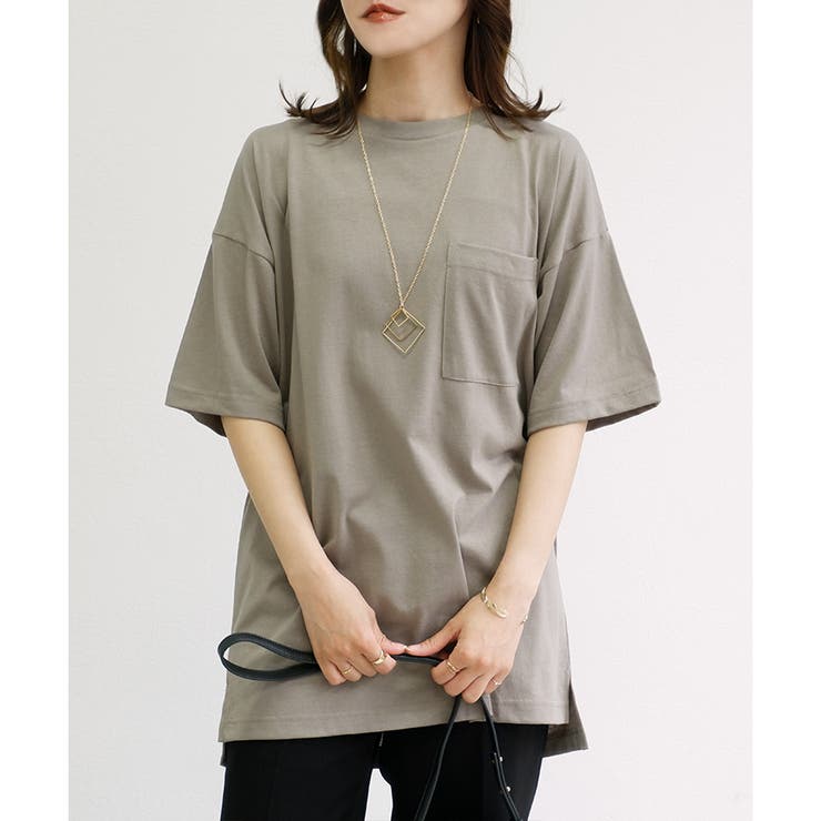 ユニフォーム風Tシャツ オーバーサイズ ユニセック 2color L3146 TC天竺】男女兼用ポケ付ビッグTシャツ オーバーサイズ 半袖 ユニ