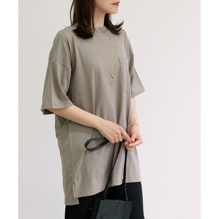 【NEW限定品】 TC天竺】男女兼用ポケ付ビッグTシャツ オーバーサイズ 半袖 ユニ トップス