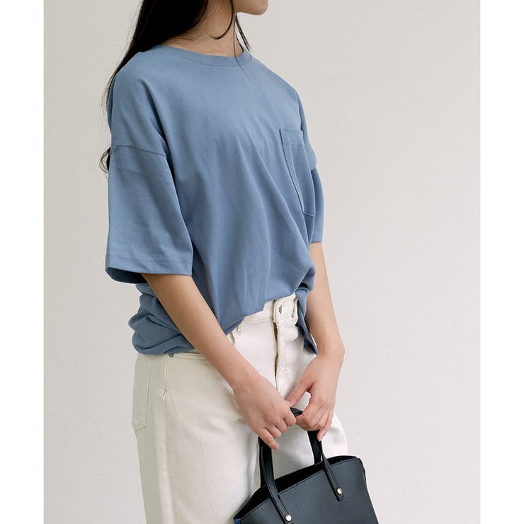 【TC天竺】男女兼用ポケ付ビッグTシャツ オーバーサイズ 半袖 ユニセックス | CLOTHY | 詳細画像59 