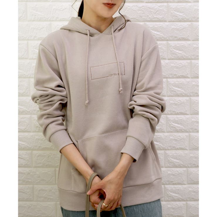 □残りわずか□男女兼用シンプル刺繍パーカー[品番：LOSW0008827