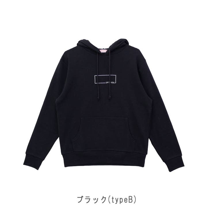 TCスウェット】男女兼用シンプル刺繍パーカー[品番：LOSW0008827