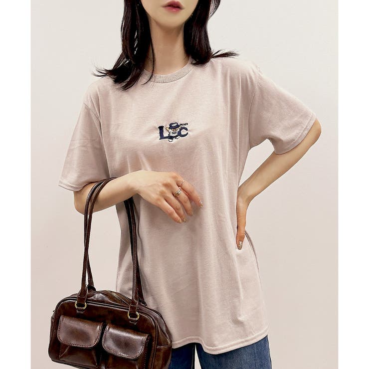 ベージュ（Ｌクマ） | 【2026SS新作】メンズさらさら天竺ワンポイント半袖Ｔシャツ | CLOTHY