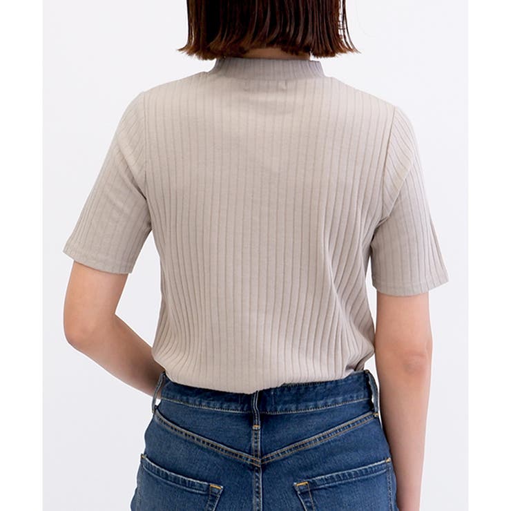 【PHOEBE PHILO】ハイネック ワイドスリーブ Tシャツ Fizz tシャツ 「Fizz/フィズ」 プチハイネックフレンチスリーブT