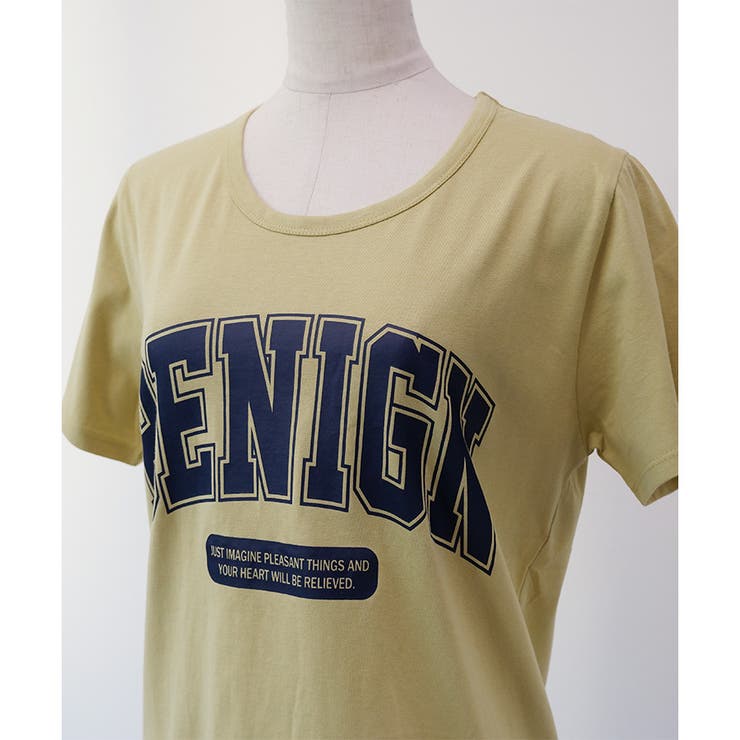 コットン100％】シルケット加工カレッジロゴTシャツ[品番