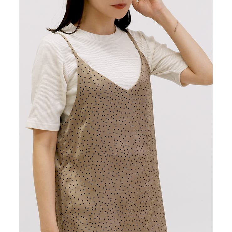 アイボリー | 【テレコ】5分袖リブTシャツ | CLOTHY