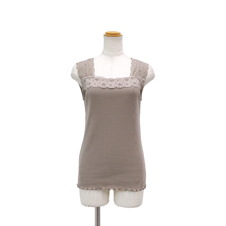 【テレコ】ブラ紐が隠れるレースタンクトップ ブラ紐隠し レースキャミソール | CLOTHY | 詳細画像12 