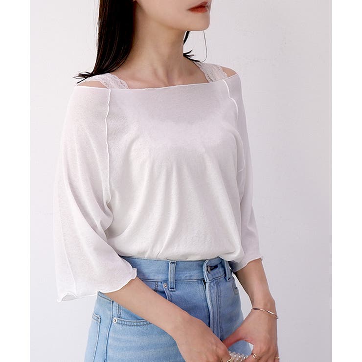 【テレコ】ブラ紐が隠れるレースタンクトップ ブラ紐隠し レースキャミソール | CLOTHY | 詳細画像25 