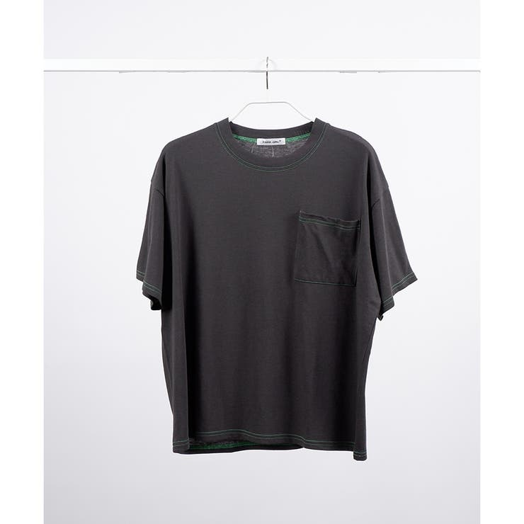 2025SS新作】配色ステッチTシャツ[品番：LOSW0009015]｜CLOTHY