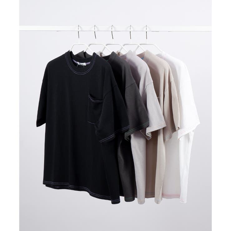 2025SS新作】配色ステッチTシャツ[品番：LOSW0009015]｜CLOTHY