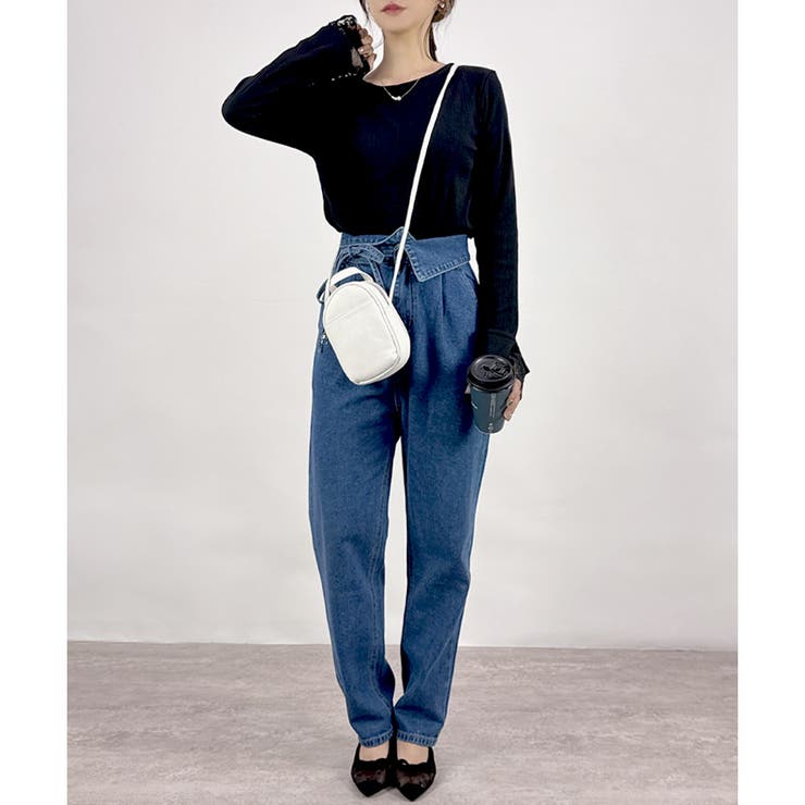 【2025AW新作】テレコ長袖レース使いTシャツ | CLOTHY | 詳細画像6 