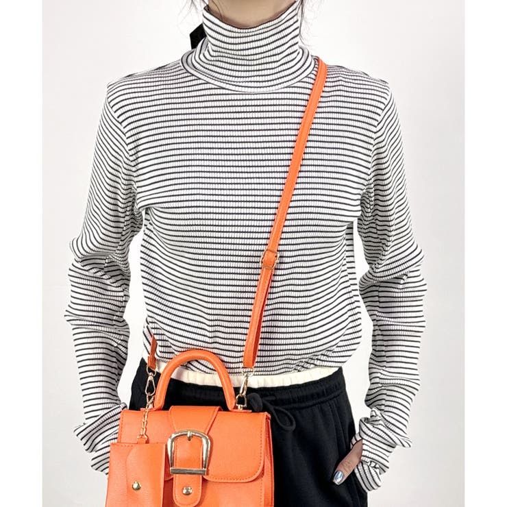 【2025AW新作】テレコ長袖サムホール付きタートルネックTシャツ | CLOTHY | 詳細画像25 