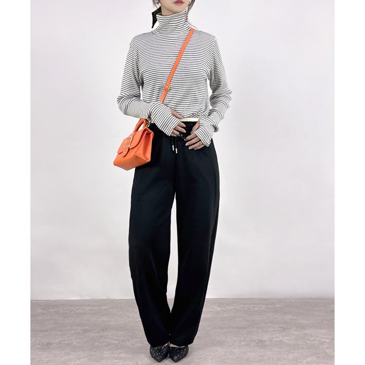 【2025AW新作】テレコ長袖サムホール付きタートルネックTシャツ | CLOTHY | 詳細画像29 