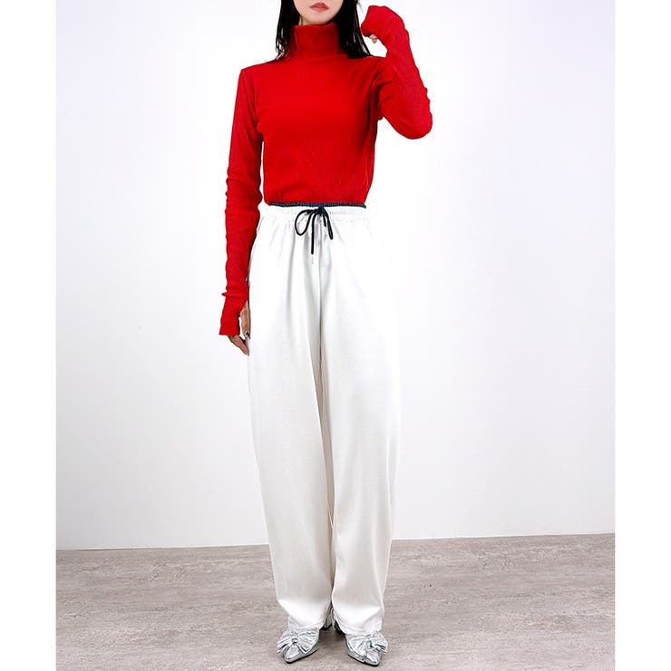 【2025AW新作】テレコ長袖サムホール付きタートルネックTシャツ | CLOTHY | 詳細画像49 