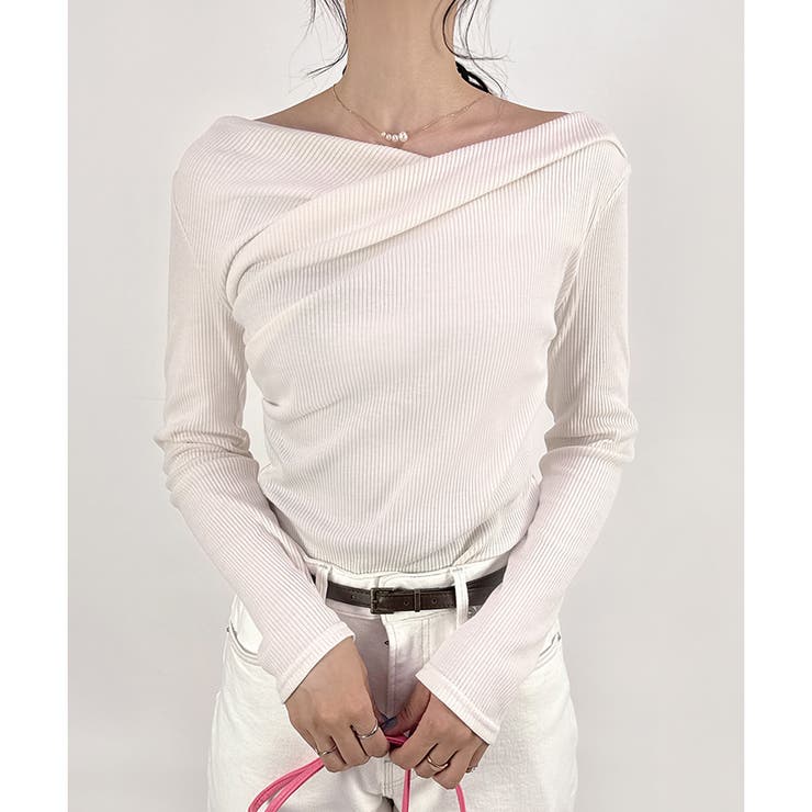 【2025AW新作】テレコ長袖カシュクールTシャツ | CLOTHY | 詳細画像31 