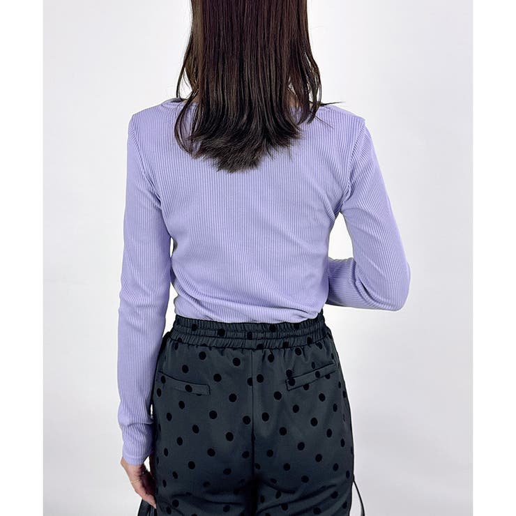 【2025AW新作】テレコ長袖カシュクールTシャツ | CLOTHY | 詳細画像8 